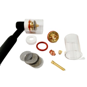 Kit d'accessoires pour torche de soudage TIG WP-9/20/25, comprenant une lentille de gaz et une coupelle en verre de grand diamètre OCIM P18GLD - Product Image 1