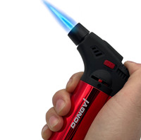Briquet torche à l'épreuve du vent de conception personnalisée pour bougies cheminées feux de camp mini briquet à gaz multi-usages