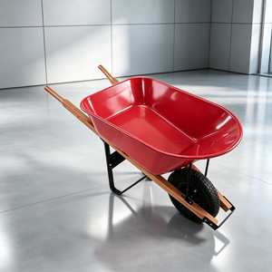 Chariot de jardin miniature <span class=keywords><strong>en</strong></span> <span class=keywords><strong>bois</strong></span> de mélèze, capacité 10 kg, série Junior, <span class=keywords><strong>brouette</strong></span> métallique avec cadre fumigé <span class=keywords><strong>pour</strong></span> travaux de jardinage légers - Product Image 4
