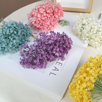 Bouquet de fleurs artificielles haut de gamme INS, en silicone souple, écologique, effet ciel étoilé, pour salon et table à manger