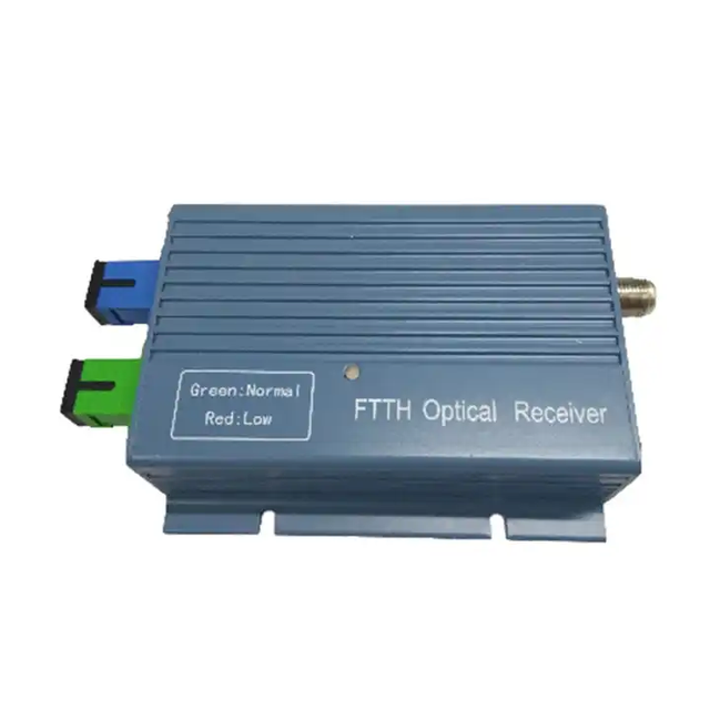 Fiber Optic equipment mini optic wdm agc ftth node catv optical receiver with 2RF output