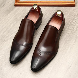 Nouvelles Chaussures Oxford Décontractées et Habillées pour Hommes en Cuir Véritable, Style Tendance, à Enfiler, Bout Fermé, Légères et Antidérapantes - Product Image 3