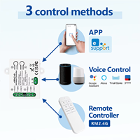 Module de relais intelligent Wi-Fi à contact sec EWelink AC110V USB5V 2 canaux avec fonction de temporisation et auto-blocage, compatible Alexa et Google