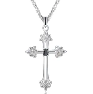 Charm Fashion Cross Necklace Religion Christian Cross Pendant Necklace Men's And Women's Universal Necklace