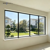 Fenêtres panoramiques fixes en aluminium de grande taille, double vitrage, insonorisées, résistantes au vent, pour hôtel, villa