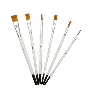 Brosse en bois et nylon, lot <span class=keywords><strong>de</strong></span> 5 ou 6 pièces, pour <span class=keywords><strong>dessin</strong></span>, peinture, croquis, art fin, gouache, aquarelle, stylo à huile - Product Image 2