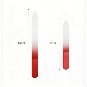 Limas de cristal checo profesional de doble cara con superficie grabada, color degradado para acrílico, limas de esmeril y pulidores - Product Image 2