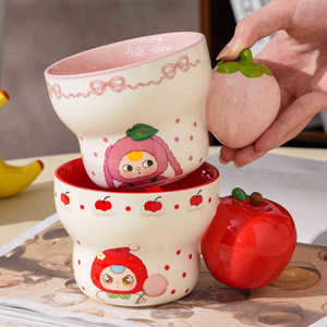 Cute Cartoon Fruit Design Personalized Reusable Ceramic Water Mug for Boys Girls High-Value Household Breakfast <b>Present</b> - Product Image 2
