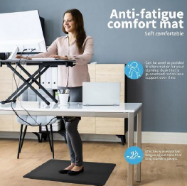 Tapis de cuisine antidérapant en mousse confortable et rembourrée, imperméable, tapis de cuisine antidérapant en PVC, tapis anti-fatigue - couleur unie - Product Image 3