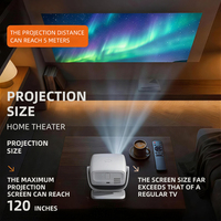 Nouveau projecteur vidéo intelligent 2026 Hot HT3 Pro Android 11 WiFi 1080P 750 Lumens avec support réglable pour cinéma maison, mini-projecteur de films portable
