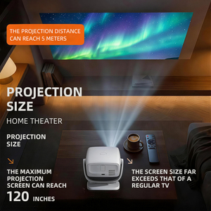 Nouveau projecteur vidéo intelligent 2026 HT3 Pro Android 11 1080P avec double Wi-Fi BT5.0, support réglable, cinéma maison, mini-projecteur de films portable - Product Image 3