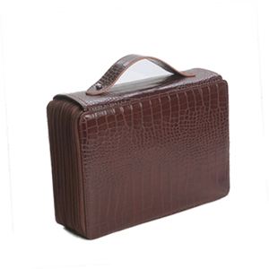 Étui à crayons personnalisé avec logo, professionnel, 4 couches et 4 fermetures éclair, anti-chute et anti-choc, 200 emplacements pour crayons de couleur - Product Image 4