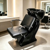 Fauteuil de lavage de cheveux haut de gamme, mobilier de salon, poste de lavage avec cuvette en céramique, équipement de salon de beauté, unité de lavage