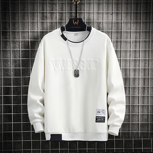 Sweat à capuche décontracté pour jeunes, col rond, coupe ample, manches longues, respirant et confortable, sans capuche, idéal printemps-automne - Product Image 1