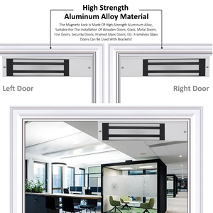 <span class=keywords><strong>Serratura</strong></span> Magnetica di Sicurezza OEM per Controllo Accessi, Forza di Tenuta 500KG/1200 Lbs, Cilindro Elettromagnetico per <span class=keywords><strong>Porta</strong></span> Singola - Product Image 6