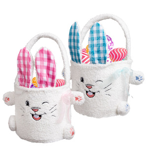 Panier de Pâques DAMAI en peluche douce, sac de rangement pour bonbons, seau de rangement pour enfants, décoration de Pâques - Product Image 1
