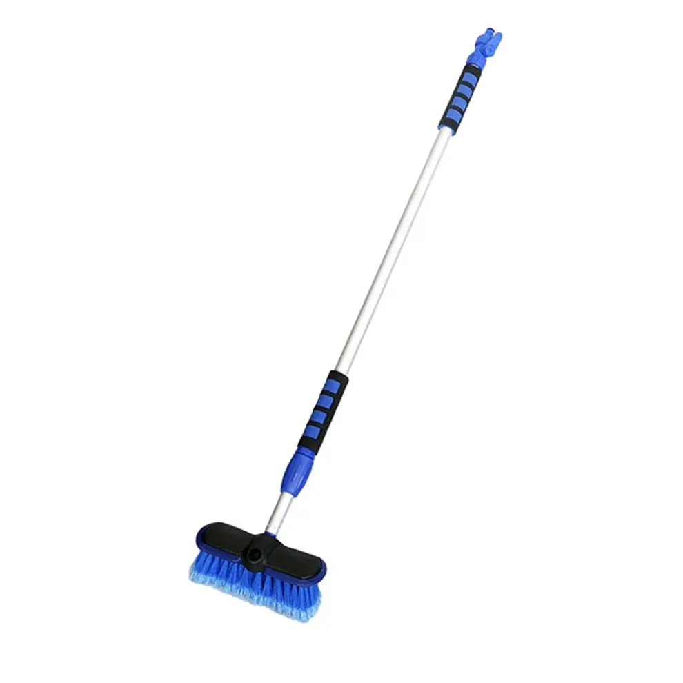 M4 8" telescopic handle water flow wash brush for truck