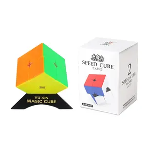 Скоростная головоломка Yuxin, маленький магический куб 2x2x2 5 см, собирающий пластиковый магический куб, обучающие игрушки