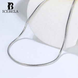 S925 Sterling Silver Teen Boys Girls Snake Chains pour la fabrication de bijoux 1.0mm Snake Chain Necklace pour hommes et femmes - Product Image 2