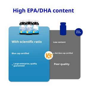 Capsules d'huile de poisson de mer profonde naturelle <span class=keywords><strong>DHA</strong></span> <span class=keywords><strong>EPA</strong></span>, 1g par capsule, 50 unités, soutien pour la santé oculaire des adultes, 2 capsules par jour - Product Image 3