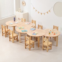Ensemble table et chaise en bois massif pour enfants, chaise d'école, table multifonctionnelle pour l'apprentissage, les arts et l'artisanat