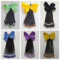 Extension de queue de cheval tressée personnalisée pour enfants, avec perles, pour filles, couleurs et longueurs personnalisables