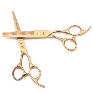 헤어 커팅 가위 5.5인치 6인치 AQIABI 일본산 스틸 블랙 숱가위 이발 가위 헤어컷 세트 맞춤 로고 무료 A1005 - Product Image 4