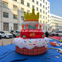 Décorations gonflables de rêve pour fête d'anniversaire, gâteau rose géant gonflable