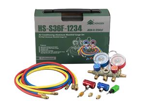 Hongsen HS-S36F-1234 Kit di strumenti di refrigerazione HVAC con collettore doppio calibro con tubi e accoppiatori rapidi - Product Image 4