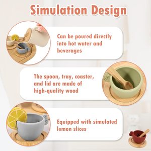 Cadeaux d'anniversaire personnalisés pour les petits garçons filles ensemble de fête de thé en bois jouets d'éducation précoce pour enfants cadeaux de fête des enfants en gros - Product Image 3