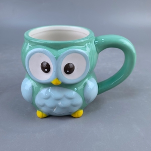 <strong>Owl</strong> <strong>Mug</strong> 3D Shaped Hand-painted Ceramic <strong>Owl</strong> <strong>Coffee</strong> Cup Vintage Porcelain Milk Tea <strong>Mugs</strong> in Bulk - Product Image 2