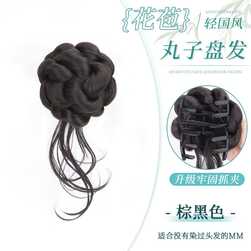 ทรงผมบันสไตล์จีนดั้งเดิม [สีน้ำตาล-ดำ]