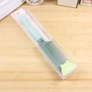 Lindo peine de plástico para el cabello de 15-20 cm, antiestático, estilo dulce, colores mezclados, patrón aleatorio, para uso en dormitorios de estudiantes. - Product Image 4