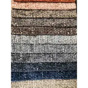 Diskon Besar Kain Pelapis Chenille Cina Jacquard Piece Dicelup 100% Poliester Kain Sofa Kain Chenille