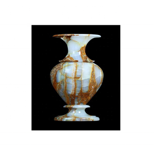 แจกันดอกไม้หินอ่อนออนิกซ์ดีไซน์ร่วมสมัย ลดราคาพิเศษ พร้อมสีและโลโก้ตามสั่ง ผลิตภัณฑ์คุณภาพสูงสำหรับวันเกิด - Product Image 1