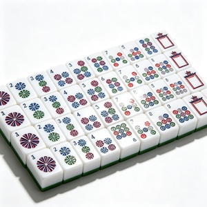 White Plastic American <b>Mahjong</b> <b>Set</b> Four Player <b>Mahjong</b> Tiles Color Matching Game Pieces for Leisure Entertainment - Product Image 6