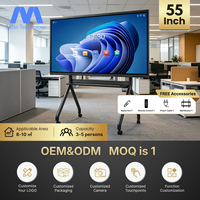 Pantalla Interactiva Inteligente MIDA ODM/OEM de Fábrica, 4K UHD Android de 55 Pulgadas, Monitor con Pantalla Táctil de 20 Puntos, Pizarra Interactiva