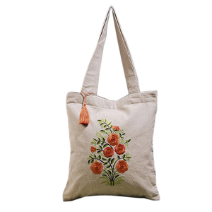 Bolsa de Mano de Lona de Algodón Natural Reutilizable - Bolsa de Compras con Asas Suaves, Parte Superior Abierta, Minimalista - Bolsa de Supermercado - Product Image 4