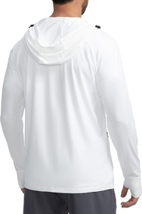 Chaqueta con capucha Softshell ligera para hombre, resistente a la intemperie, cremallera, protección UV, uso durante todo el año, tela duradera para una primavera resistente - Product Image 4