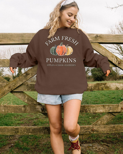 Jersey holgado en blanco con logotipo familiar personalizado de fábrica, sudadera túnica holgada de <span class=keywords><strong>manga</strong></span> larga con cuello redondo y estampado térmico, jersey de mujer OEM - Product Image 4