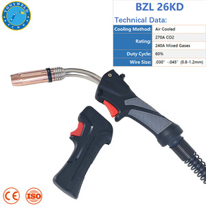 Antorcha de Soldadura <span class=keywords><strong>MIG</strong></span> BZL 26kd Refrigerada por Aire, Enchufe Europeo, Cable de Cobre, 3m 4m 5m, Embalaje con Logotipo Personalizado OEM - Product Image 3