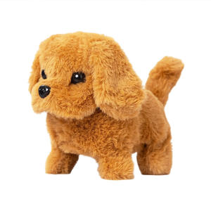 Jouet pour enfants en peluche électrique en forme de chien avec <span class=keywords><strong>marche</strong></span> <span class=keywords><strong>et</strong></span> aboiement, design réaliste, rembourrage en coton PP, jouet électronique en peluche douce - Product Image 1