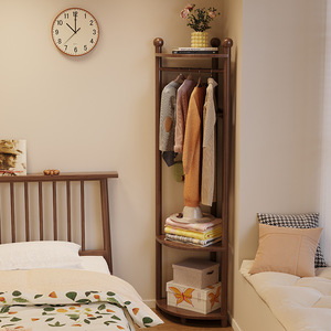 <span class=keywords><strong>Appendiabiti</strong></span> ad Angolo in Legno Massello per Camera da Letto e <span class=keywords><strong>Ingresso</strong></span>, Scaffale Portaoggetti per Piccoli Appartamenti, Stile Nordico - Product Image 3