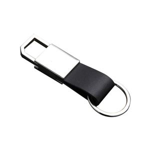 Promotion Gift <b>Leather</b> <b>Key</b> Tag <b>Key</b> Holder with Laser Logo Custom PU <b>Leather</b> Metal Keychain Car Home <b>Key</b> <b>Chains</b> - Product Image 1