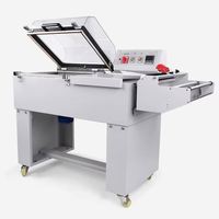 Machine d'emballage sous film rétractable à petit budget pour petites boîtes, avec découpe aux 4 coins et chambre de rétraction thermique