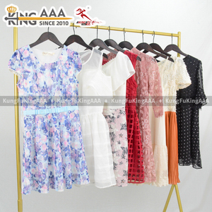 Robe longue coréenne originale KingAAA, design ajouré doux <span class=keywords><strong>pastel</strong></span>, pour femme, tenue décontractée quotidienne, vêtements d'occasion - Product Image 4
