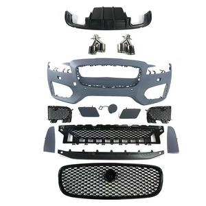 Kits de carrocería para <span class=keywords><strong>Jaguar</strong></span> <span class=keywords><strong>XF</strong></span> X250 estilo 2016-2019 <span class=keywords><strong>Kit</strong></span> de carrocería para RS Sport style parachoques delantero de alta calidad con difusor trasero de rejilla - Product Image 1