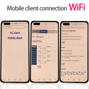 Zhong Xiaoxiao Đồng Hồ Múi Giờ 3 Thương Hiệu Đồng Hồ Led Nhiều Vùng Gắn Tường Lớn Đồng Hồ Kỹ Thuật Số GPS - Product Image 2