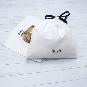 Cotton <b>Pouch</b> Custom Reusable Bag with logo <b>Drawstring</b> Single Double String <b>Pouch</b> for Gift Bag Wholesale - Product Image 3