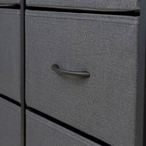 Modern Living Room Fabric <b>Cabinets</b> - Freestanding Stainless Steel MDF Panel Pine - Product Image 5